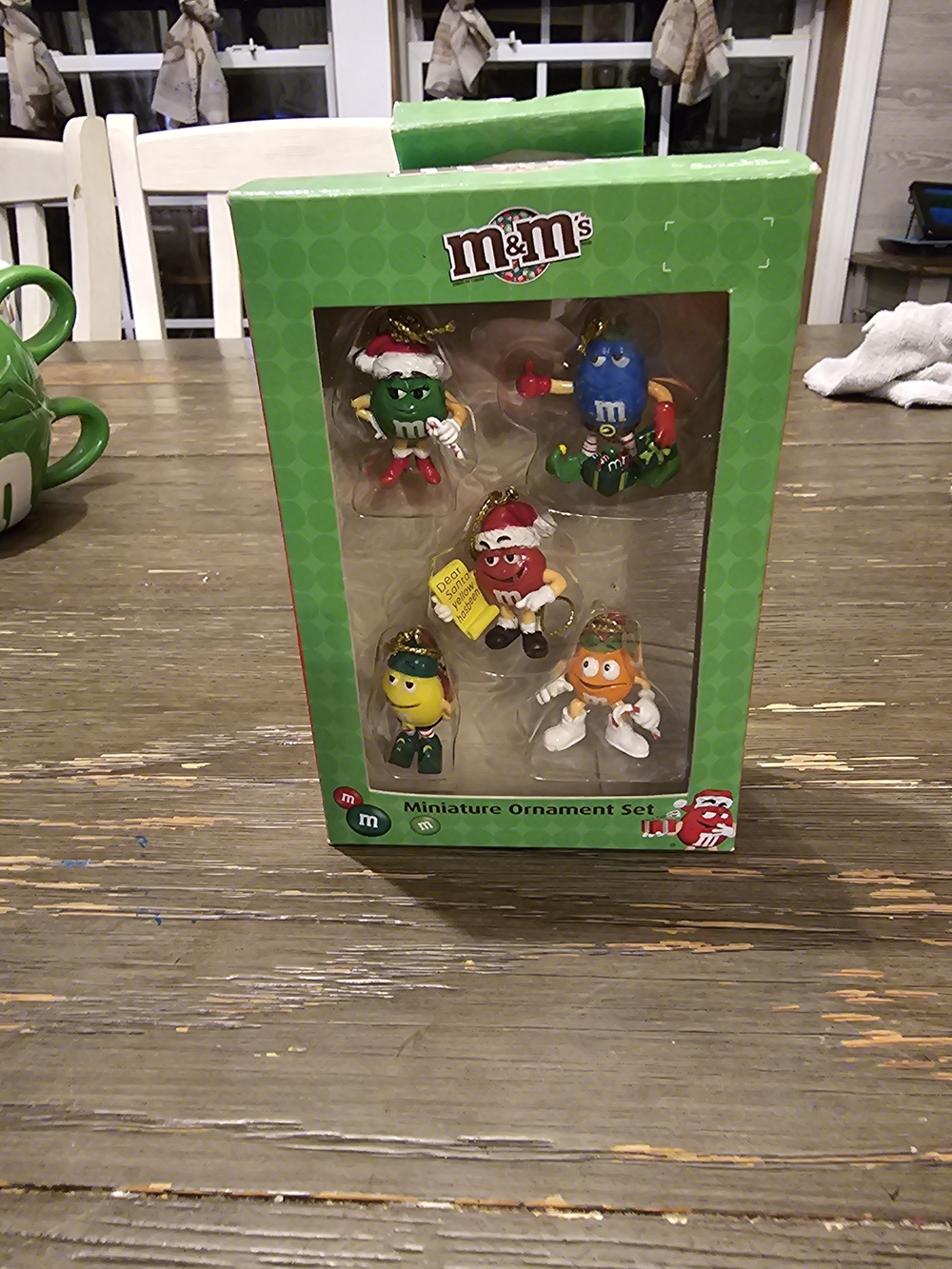 M&M'S Holiday Character Ornament Set - Red, Green, Blue, Yellow, Orange